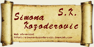 Simona Kozoderović vizit kartica